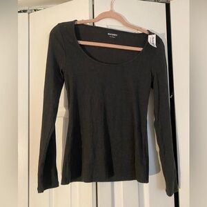 Old Navy Charcoal Long Sleeve Women's Tee
